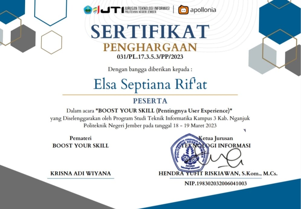 Cv Elsa CV Elsa Septiana